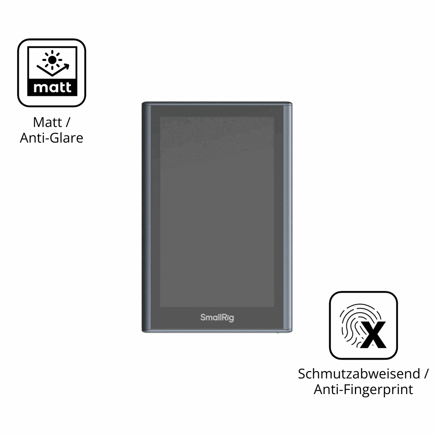 9H Hartbeschichtete, flexible Folie passend zugeschnitten für SmallRig Wireless Monitor 4850B