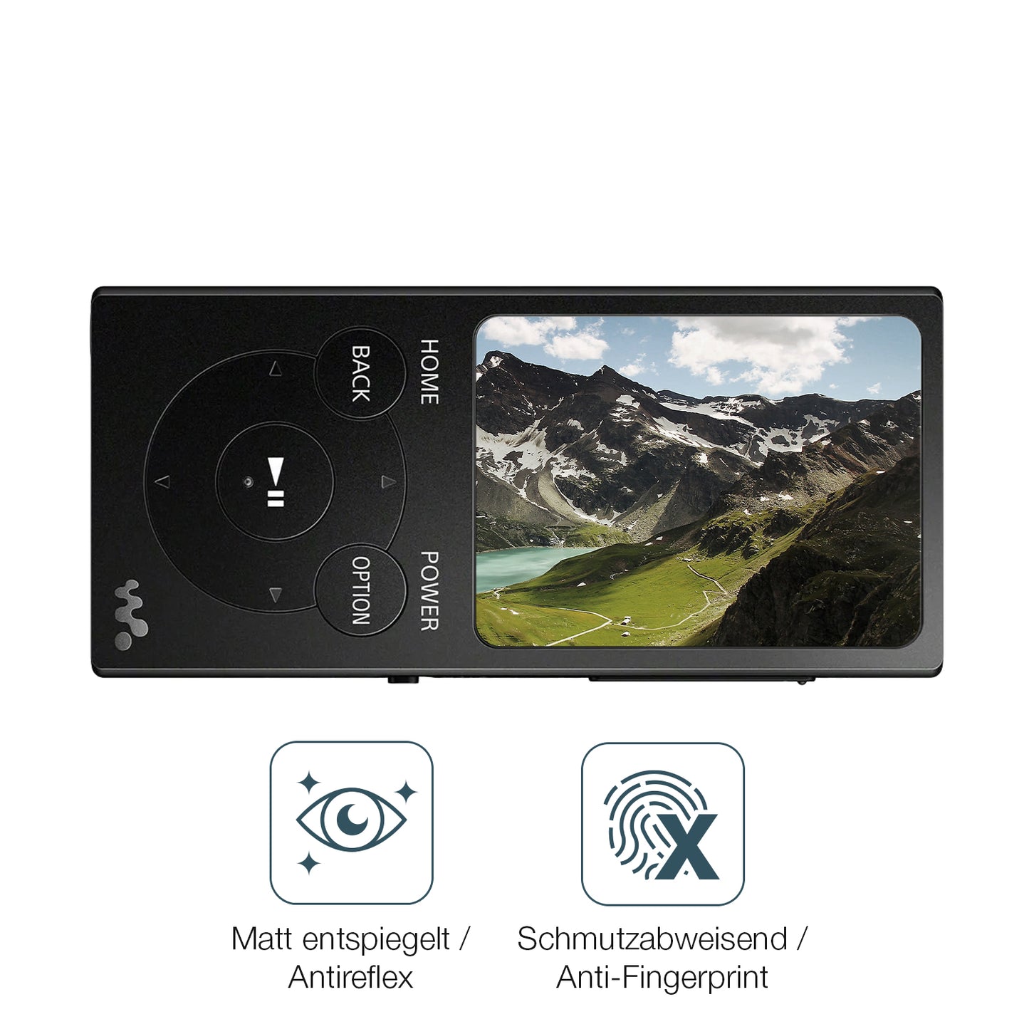9H Hartbeschichtete, flexible Folie passend zugeschnitten für Sony NW-e394