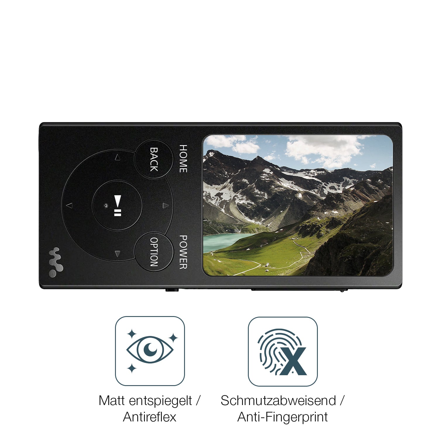 9H Hartbeschichtete, flexible Folie passend zugeschnitten für Sony NW-e394