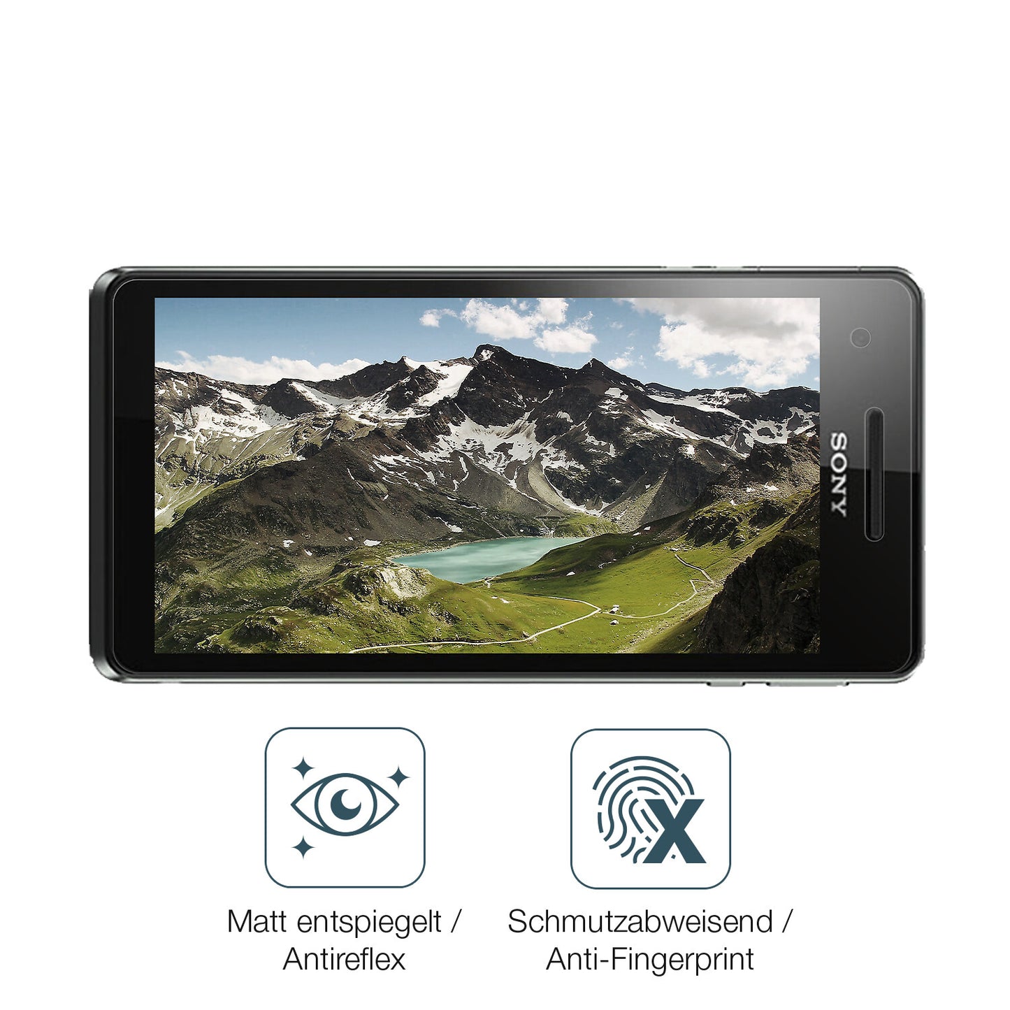 9H Hartbeschichtete, flexible Folie passend zugeschnitten für Sony Xperia V