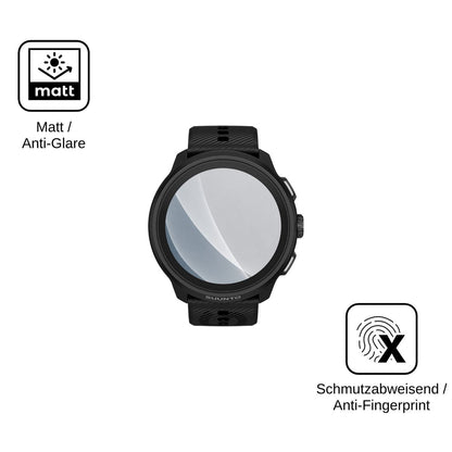 2x 9H Schutzfolie matt für Suunto Run 2 Panzerfolie