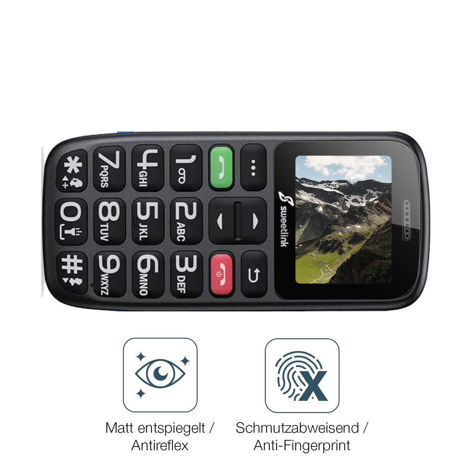 9H Hartbeschichtete, flexible Folie passend zugeschnitten für SweetLink S2Plus
