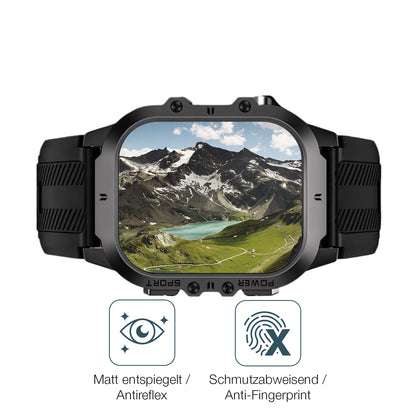 9H Hartbeschichtete, flexible Folie passend zugeschnitten für Tesofit Smartwatch 1.85 Zoll