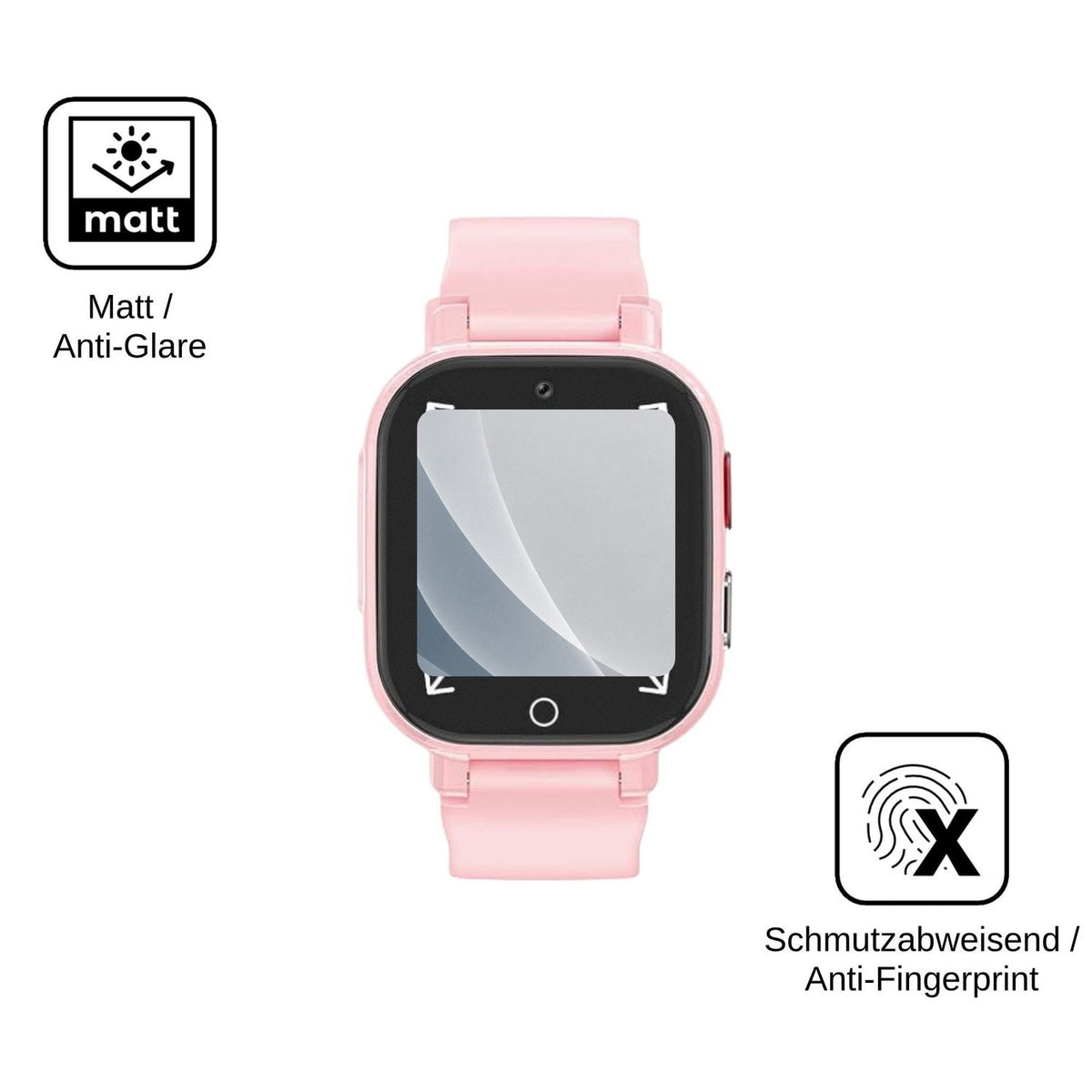 2x 9H Schutzfolie matt für Transformers 4G Kinder Smartwatch Panzerfolie
