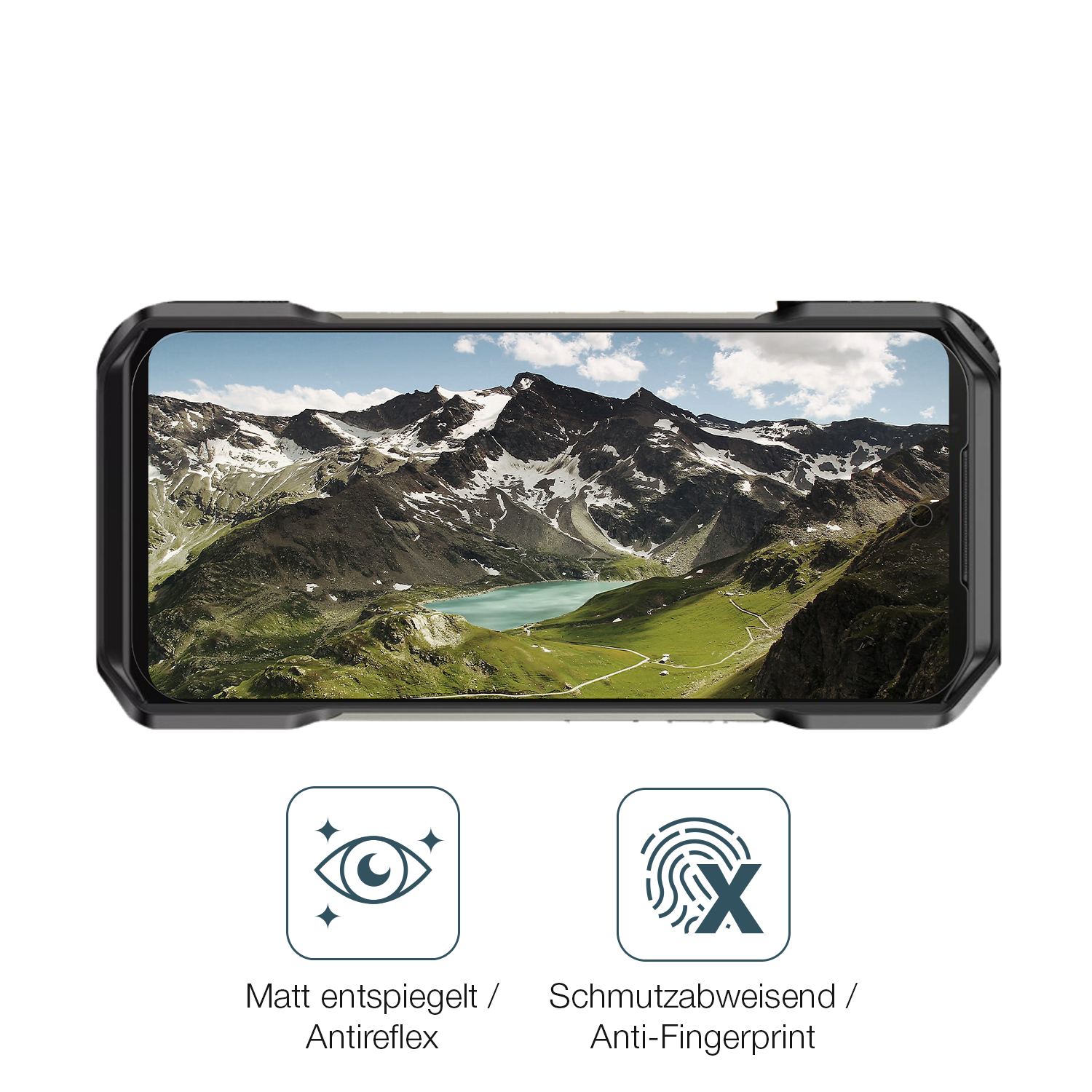 9H Hartbeschichtete, flexible Folie passend zugeschnitten für Ulefone Armor 27T Pro 5G
