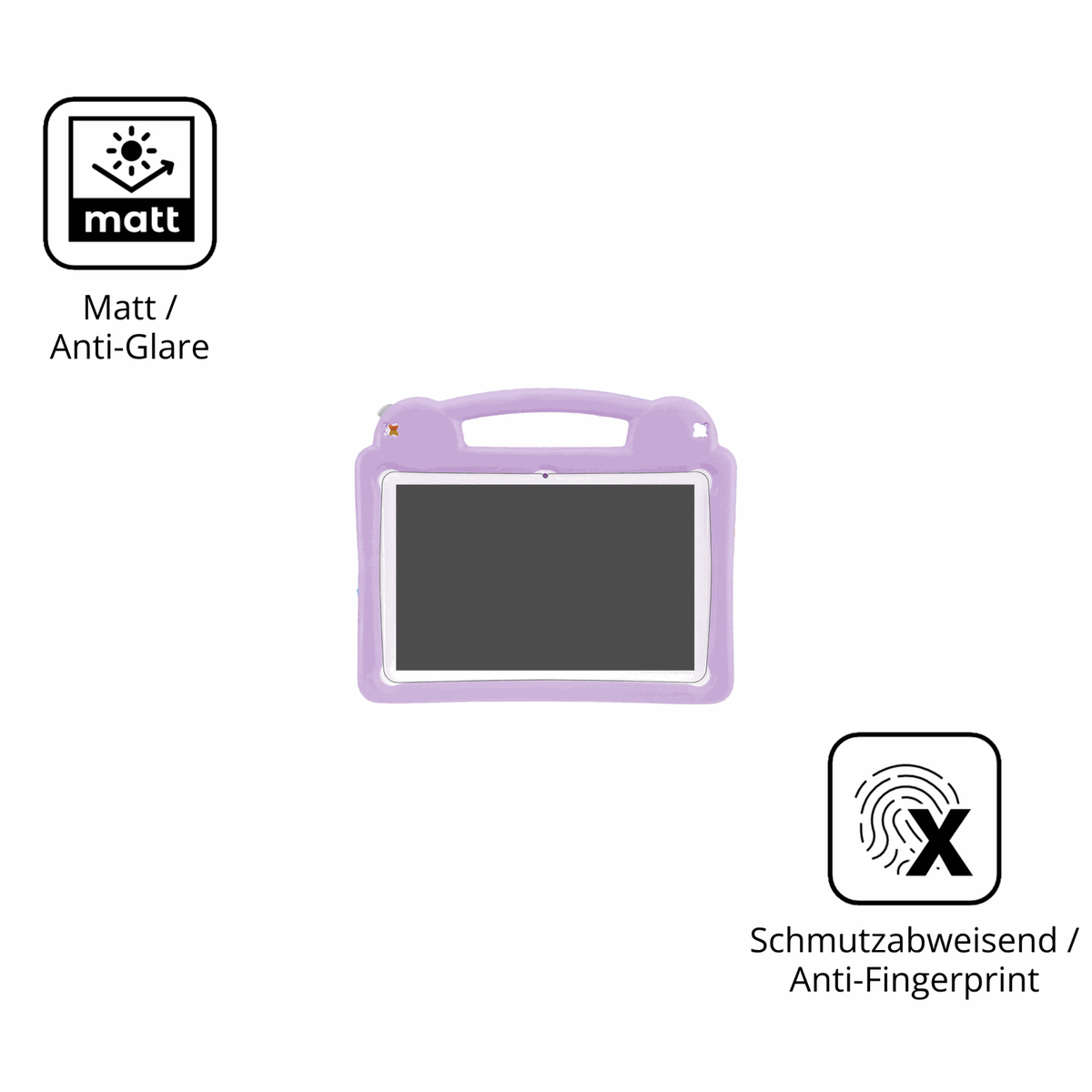 9H Hartbeschichtete, flexible Folie passend zugeschnitten für Wilgoon Kids Tablet 10.1