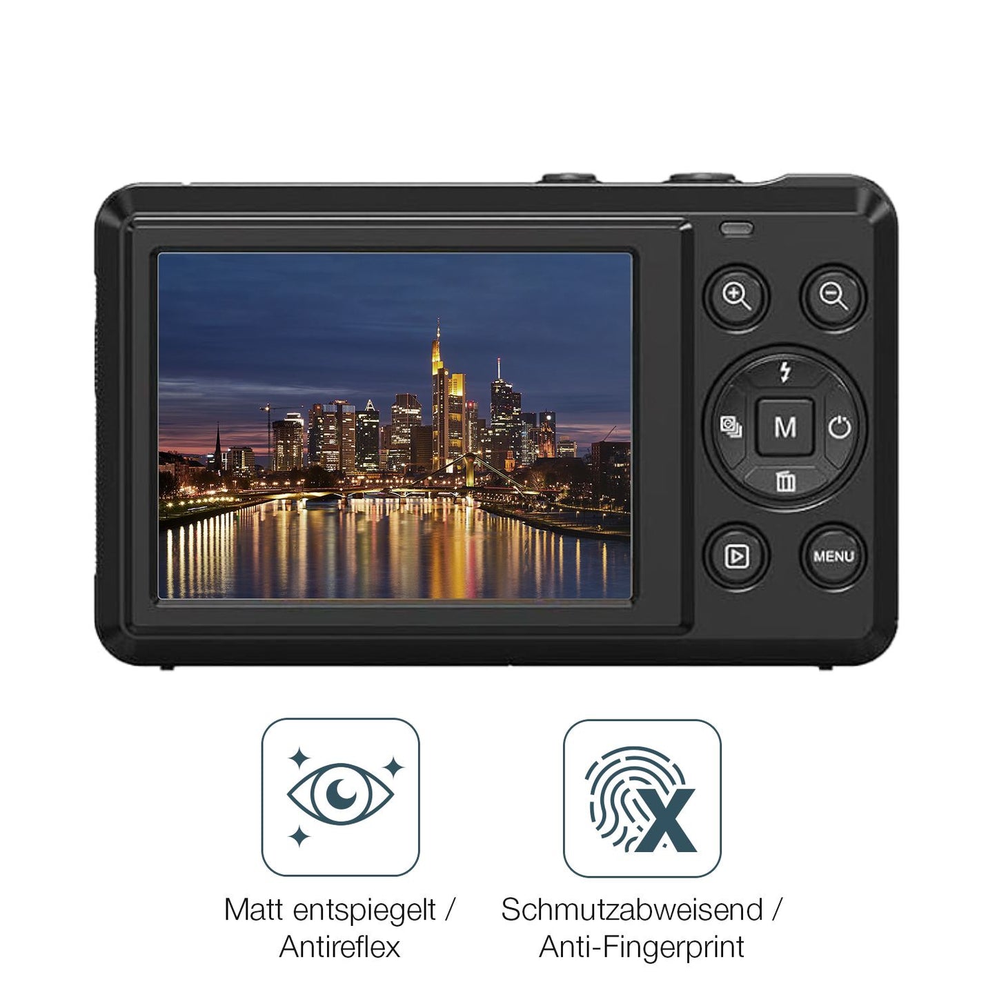 Schutz gegen Kratzer auf dem YiFuar Digitalkamera 64MP Glas durch Schlüssel oder Ähnliches