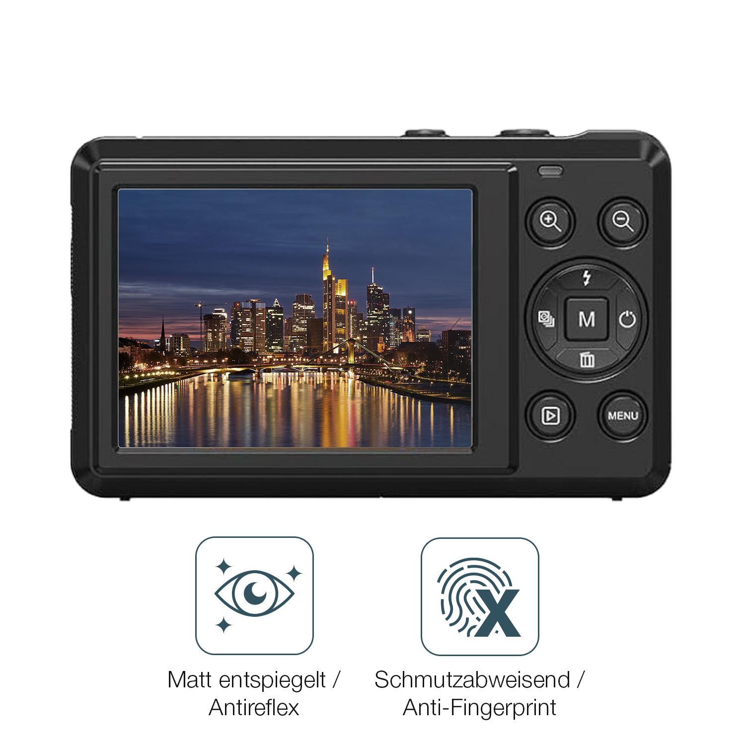 Schutz gegen Kratzer auf dem YiFuar Digitalkamera 64MP Glas durch Schlüssel oder Ähnliches