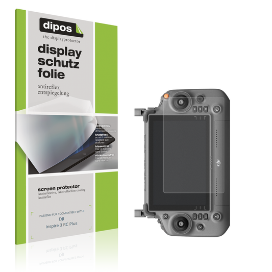Matte Displayschutzfolie von dipos passend für DJI Inspire 3 RC Plus, präziser Zuschnitt und blasenfrei montiert