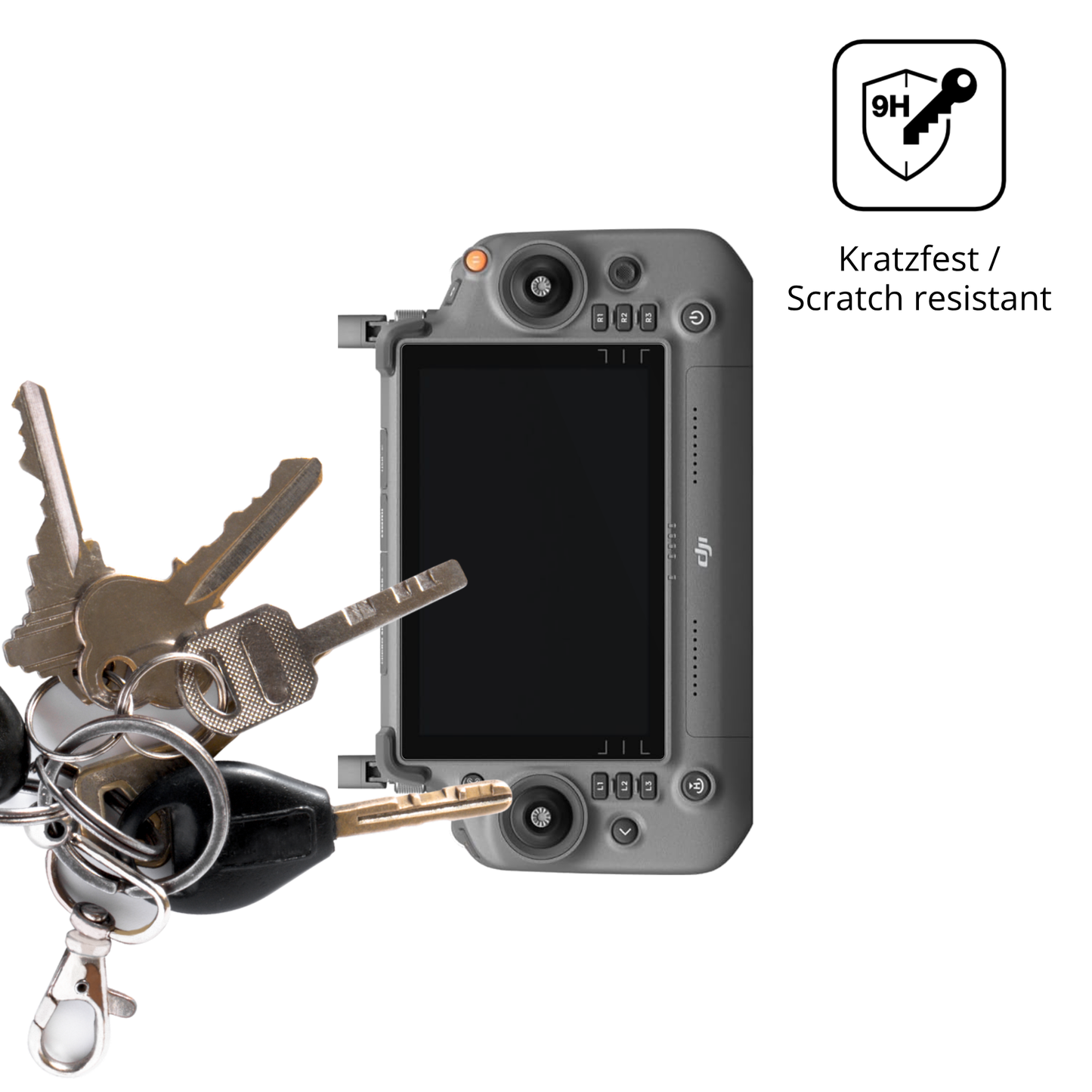 dipos Displayschutz für DJI Inspire 3 RC Plus, transparente Oberfläche, perfekte Passform auch für die Rundungen
