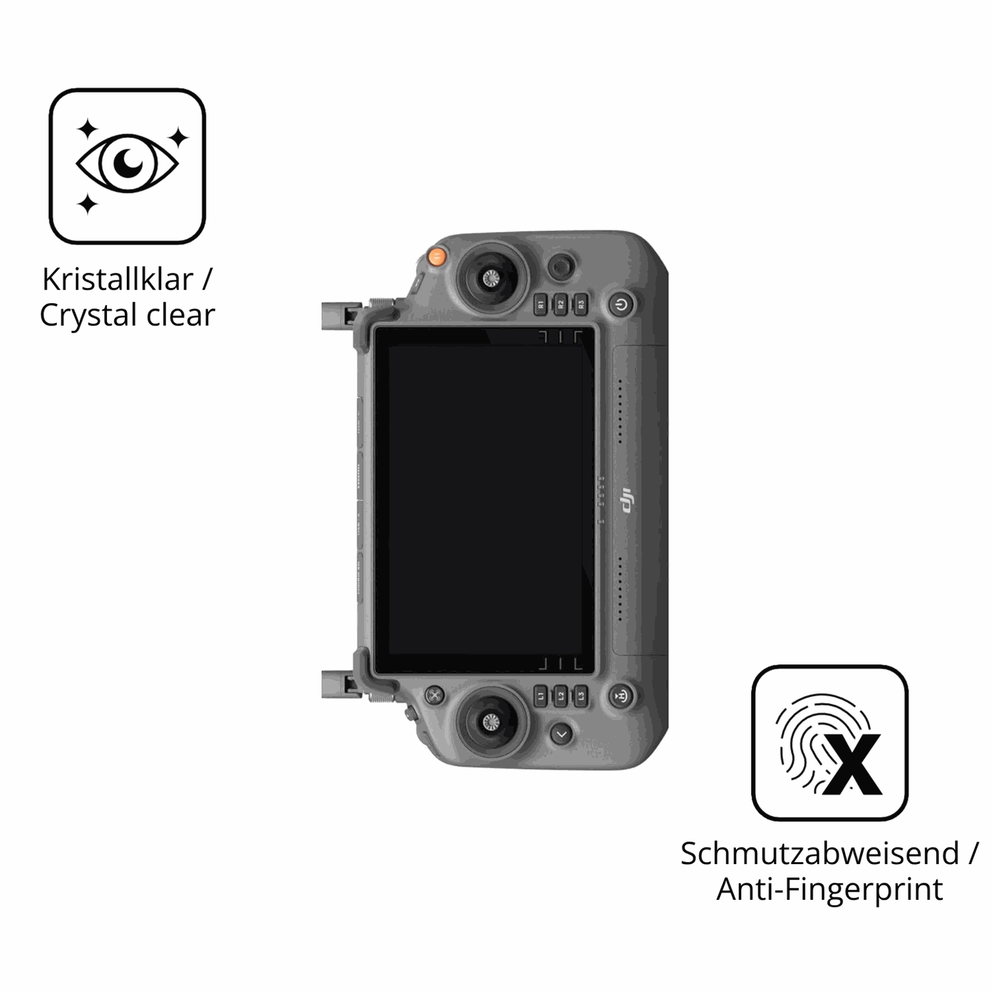 Flexible TPU-Folie passend zugeschnitten für DJI Inspire 3 RC Plus, vollständige Abdeckung