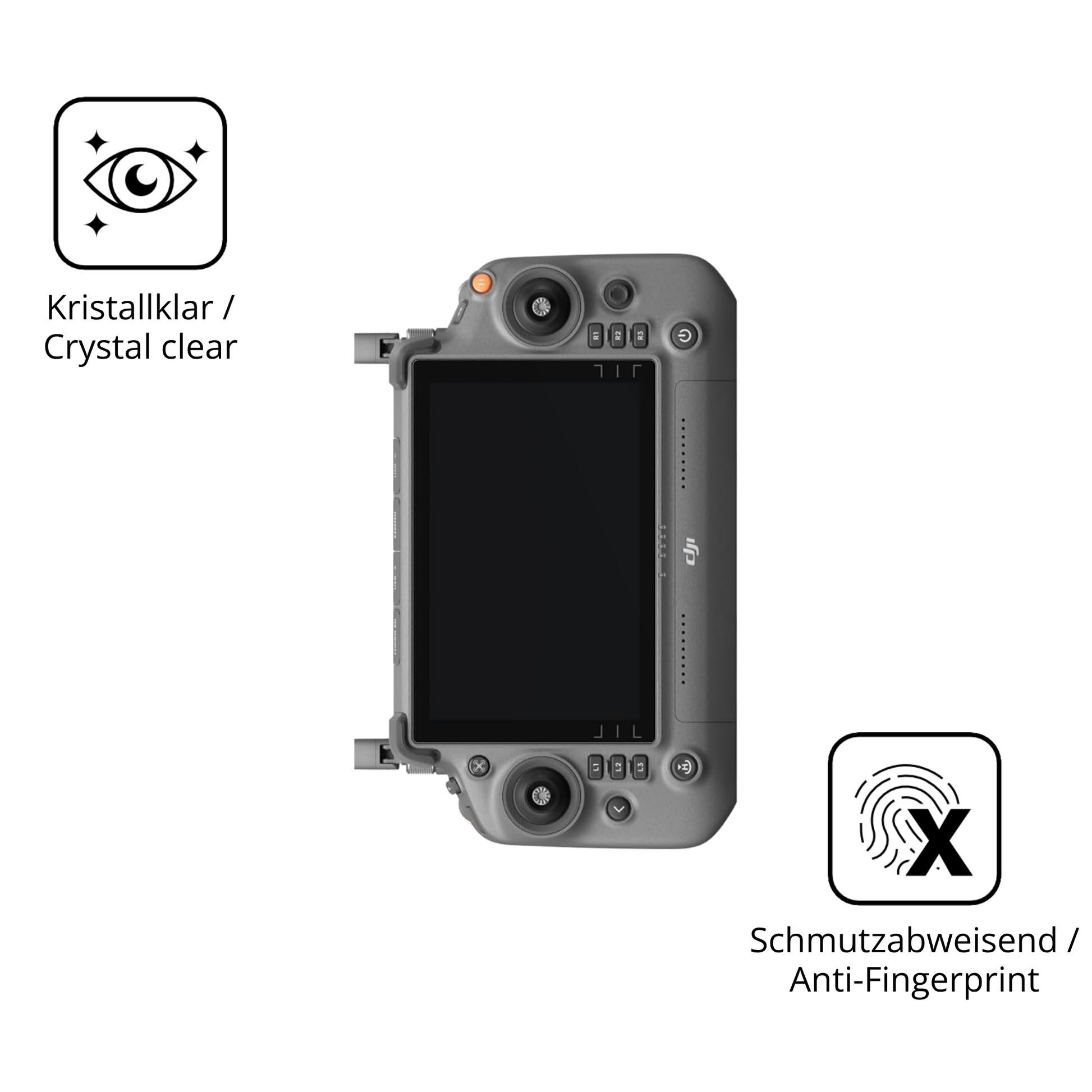 Flexible TPU-Folie passend zugeschnitten für DJI Inspire 3 RC Plus, vollständige Abdeckung