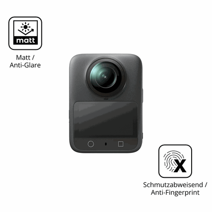 Dünne und entspiegelnde Folie passend zugeschnitten für DJI Osmo 360