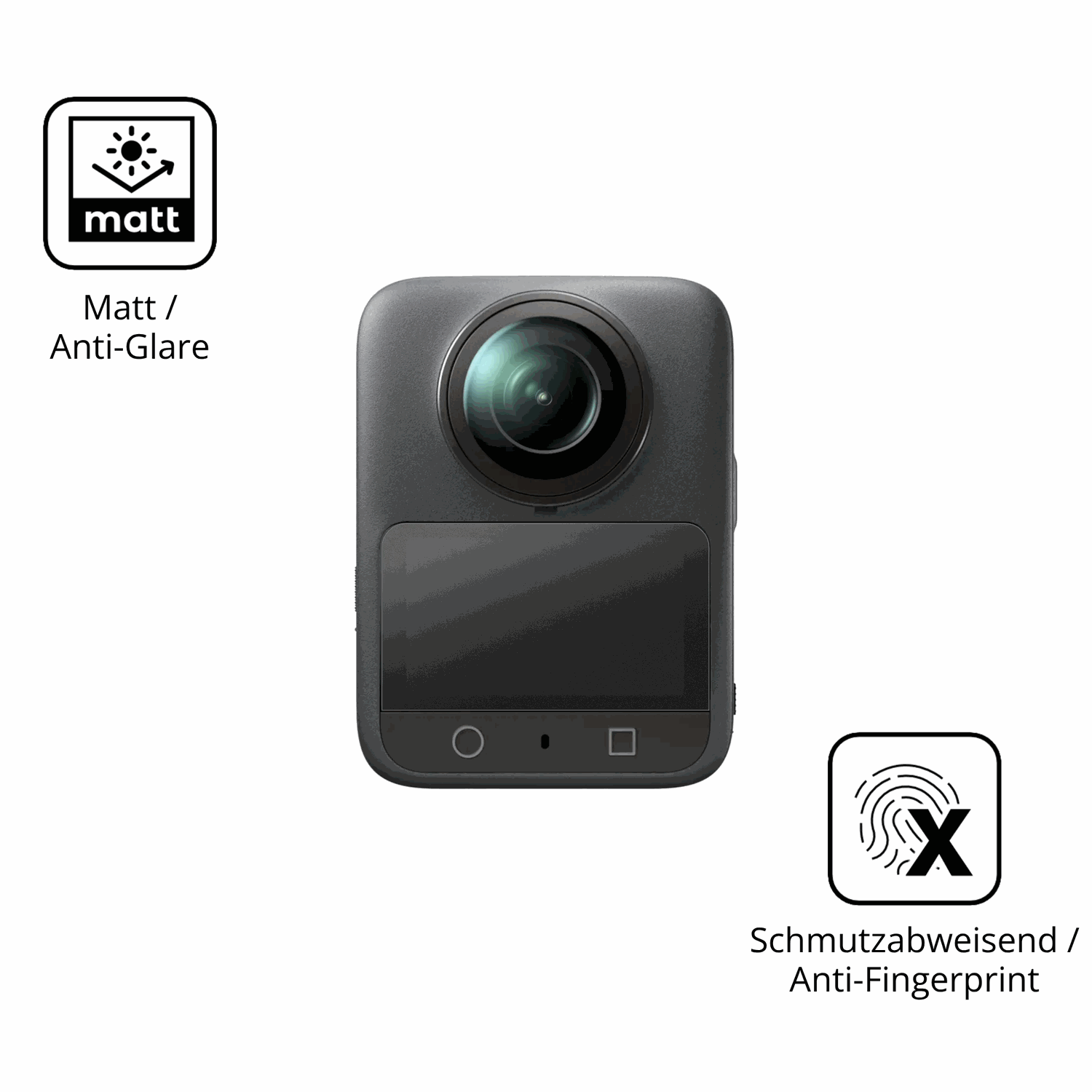 9H Hartbeschichtete, flexible Folie passend zugeschnitten für DJI Osmo 360