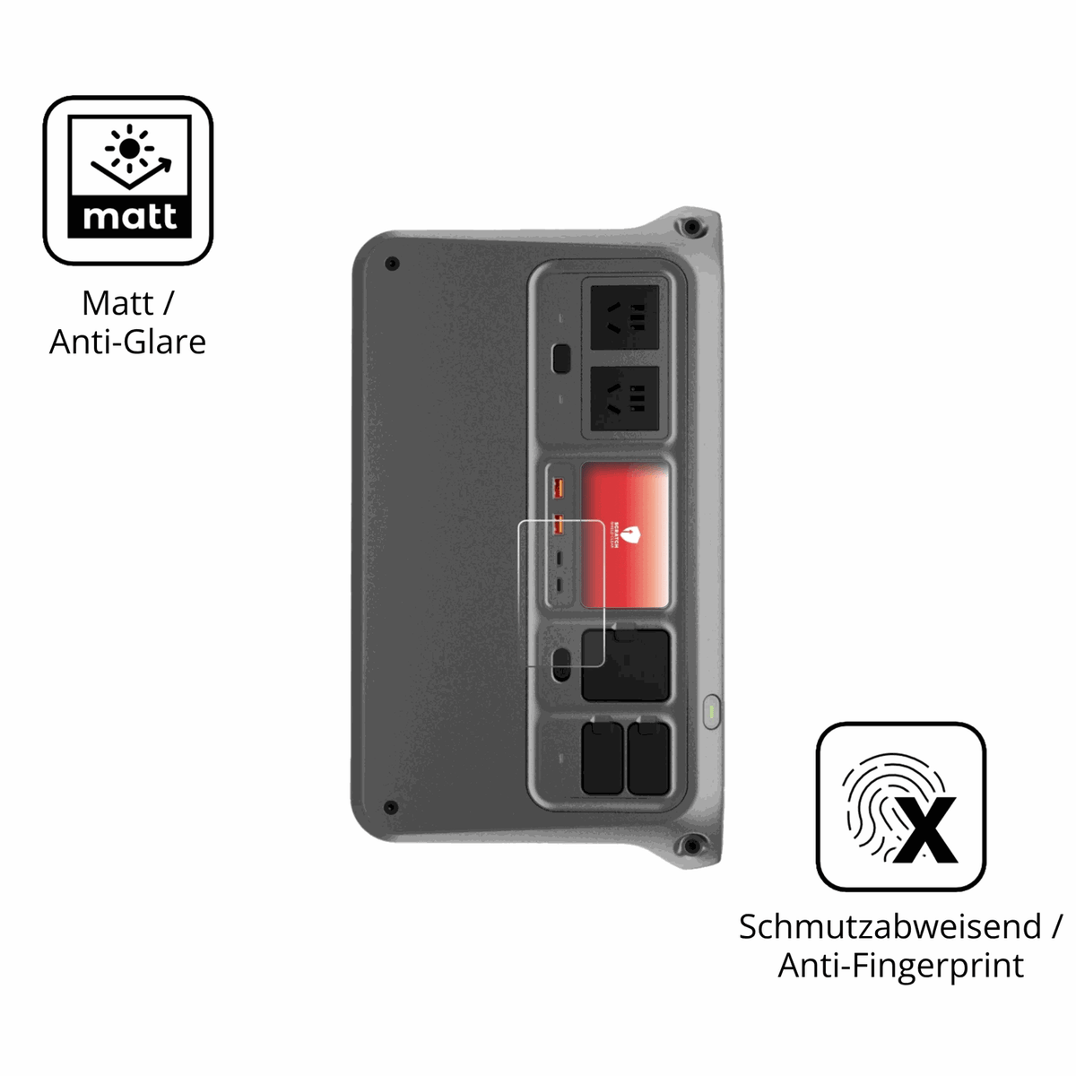 9H Hartbeschichtete, flexible Folie passend zugeschnitten für DJI Power 1000 V2