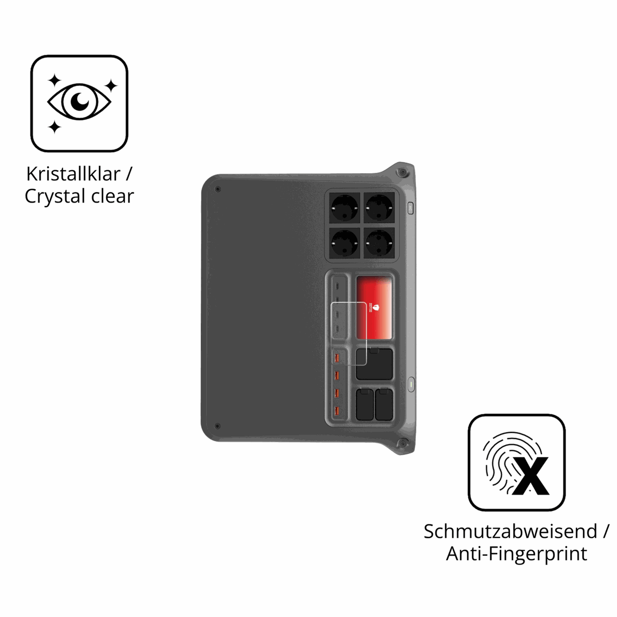 Flexible TPU-Folie passend zugeschnitten für DJI Power 2000, vollständige Abdeckung