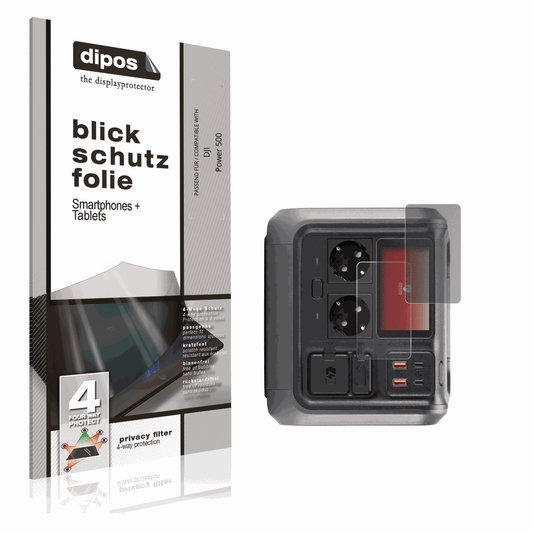 Blickschutzfolie von dipos passend für DJI Power 500, präziser Zuschnitt und blasenfrei montiert