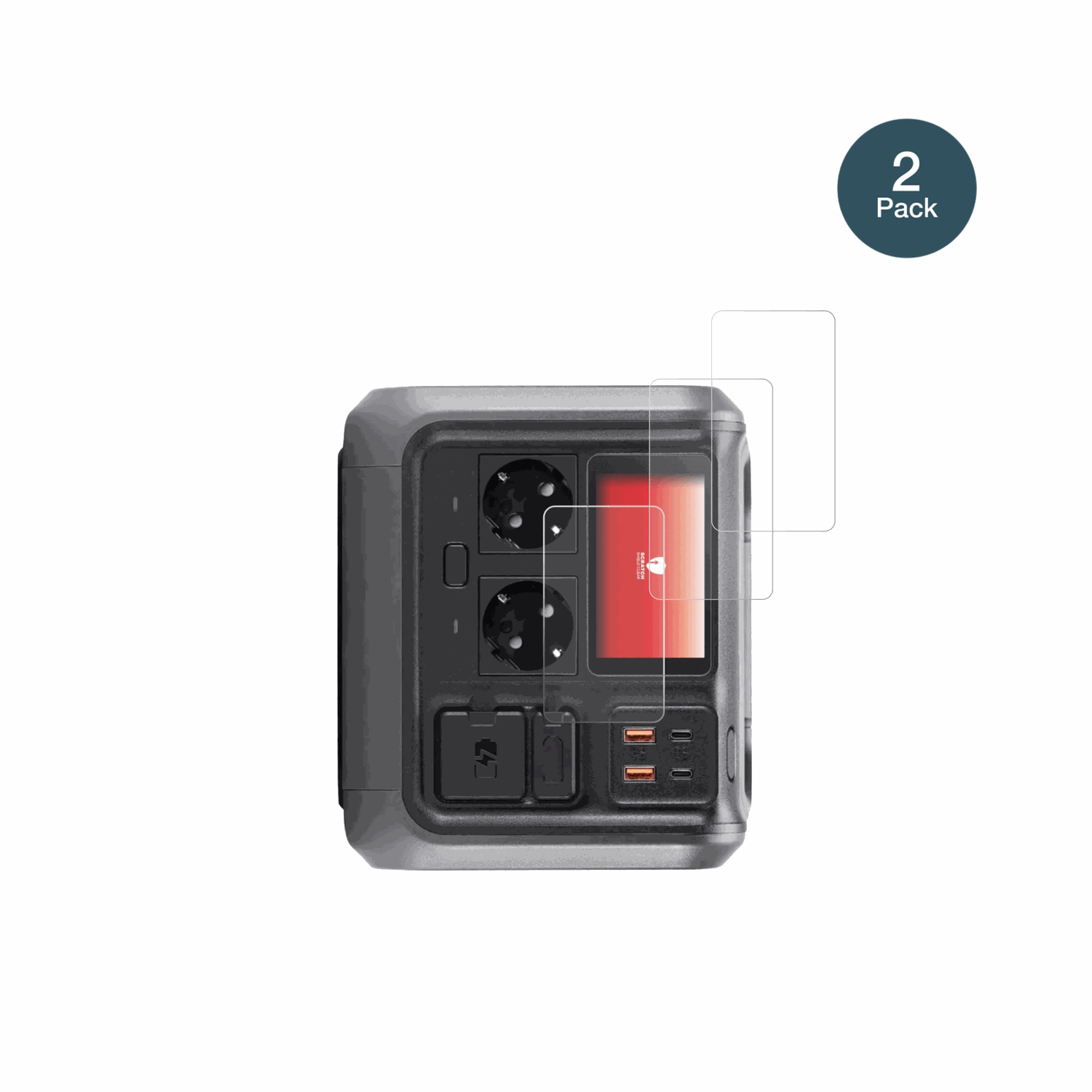 DJIPower 500 mit aufgebrachter dipos Panzerfolie, die lästige Fingerabdrücke minimiert