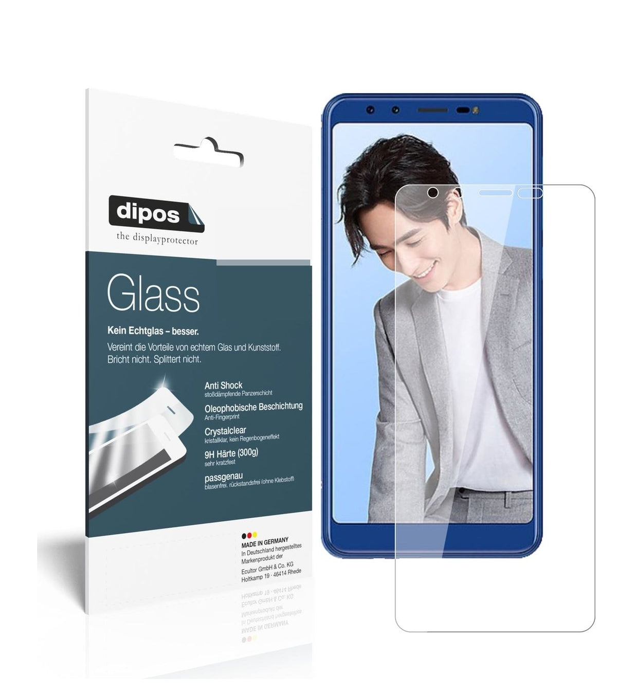 1x 9H Schutzfolie für Lenovo K5s Panzerfolie