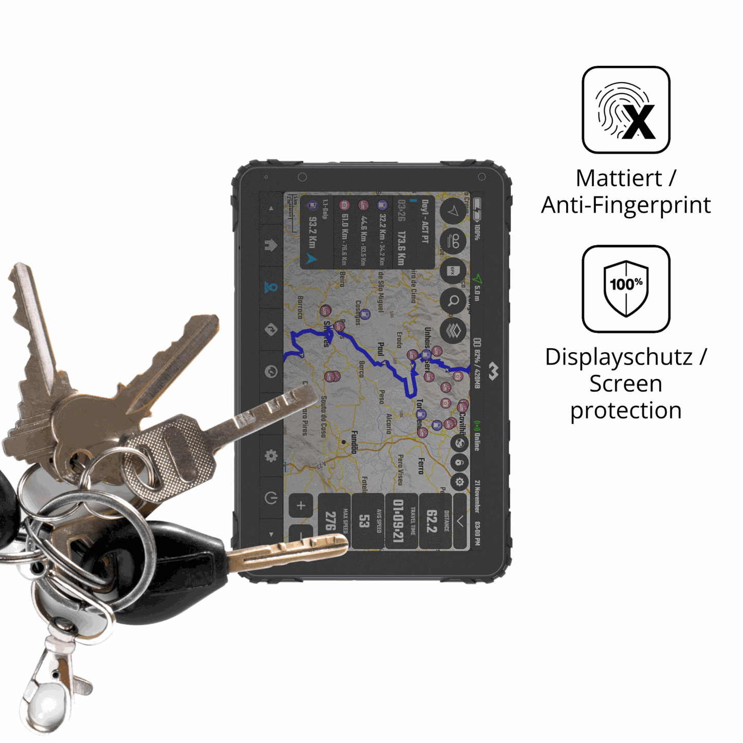 Blickschutzfolie für DMD T880X 8 Zoll matt Schutzfolie Privacy