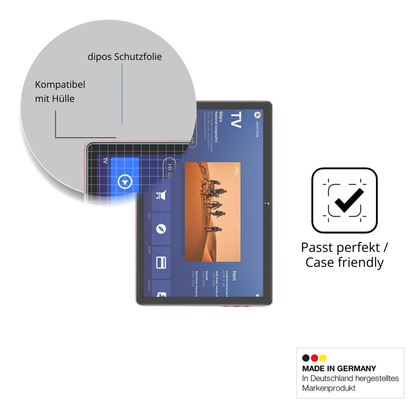 Schutzfolie mit optimaler Passform, zur Verwendung mit Hüllen geeignet