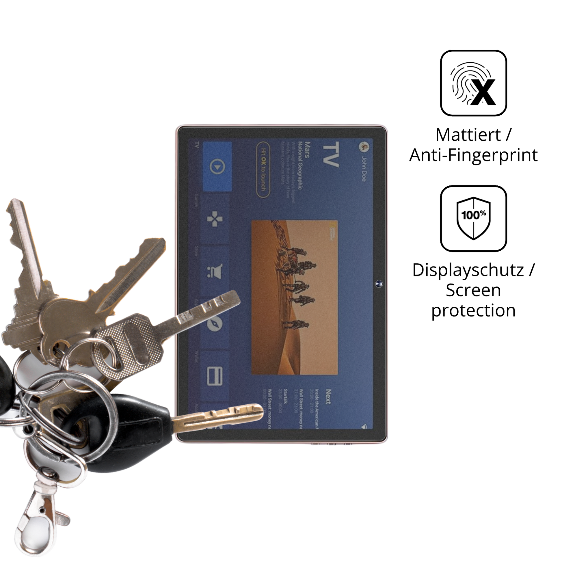 dipos Displayschutz für Dmoao D3 10 Zoll, mattierte Oberfläche, Blickschutzfilter und perfekter Passform