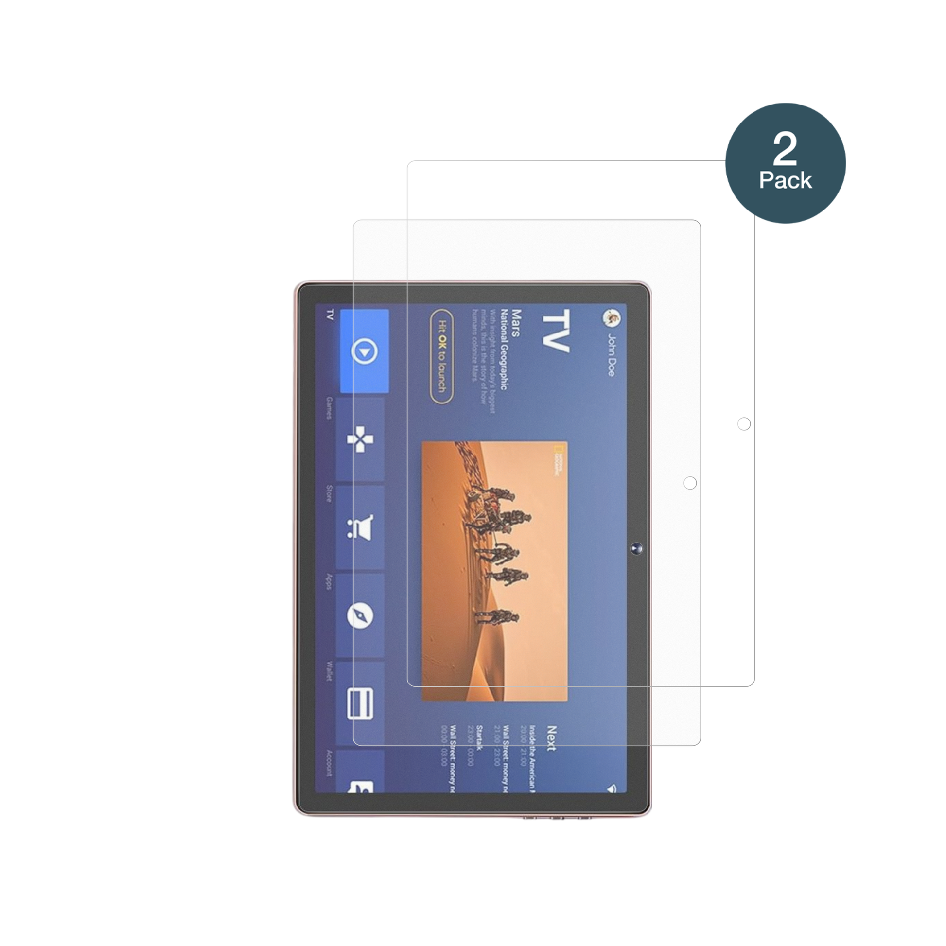 DmoaoD3 10 Zoll mit aufgebrachter dipos Panzerfolie, die lästige Fingerabdrücke minimiert