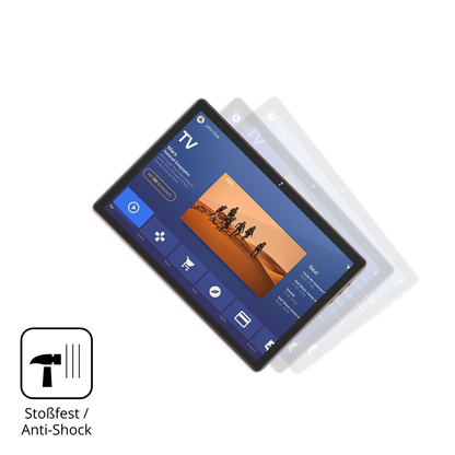 Schutz gegen Kratzer auf dem Dmoao D3 10 Zoll Glas durch Schlüssel, Stöße gegen die Tischkante oder Stürze