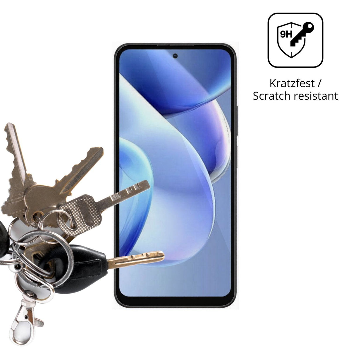 dipos Displayschutz für Doogee B10 Pro, transparente Oberfläche, perfekte Passform auch für die Rundungen