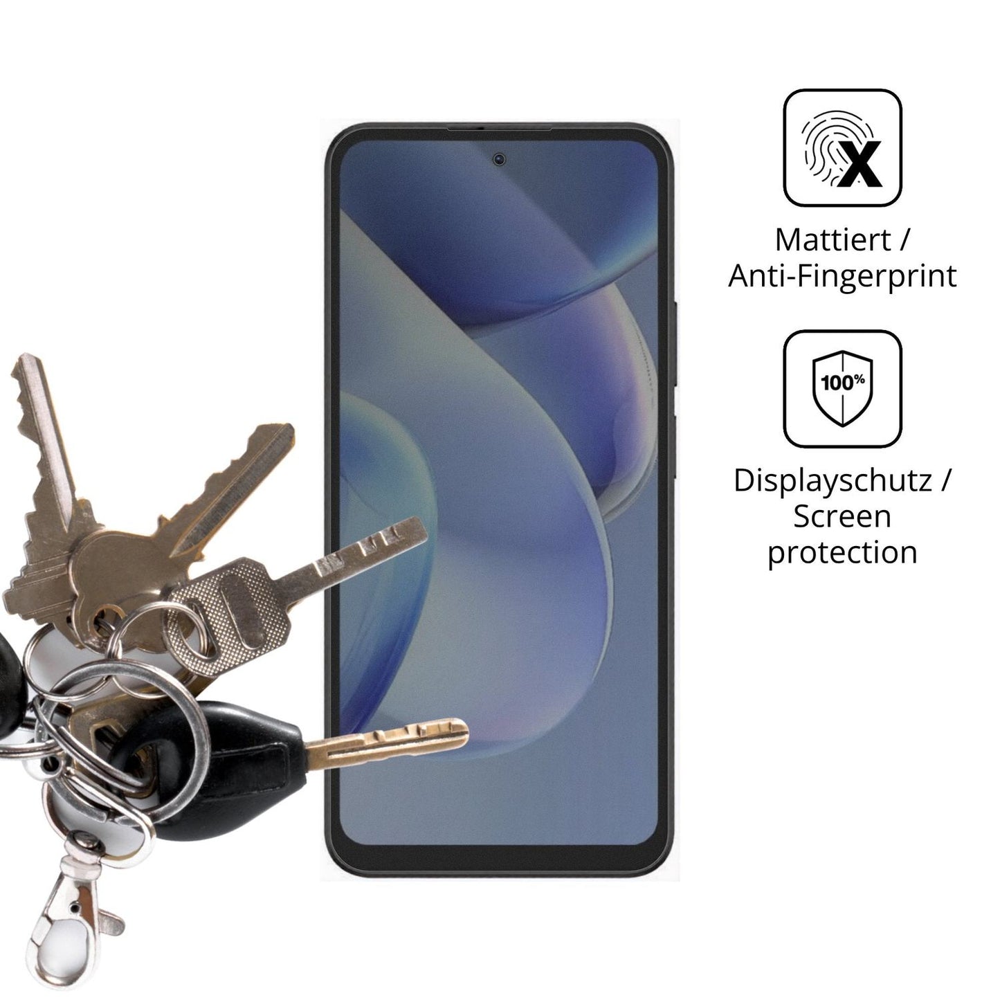 dipos Displayschutz für Doogee B10 Pro, mattierte Oberfläche, Blickschutzfilter und perfekter Passform