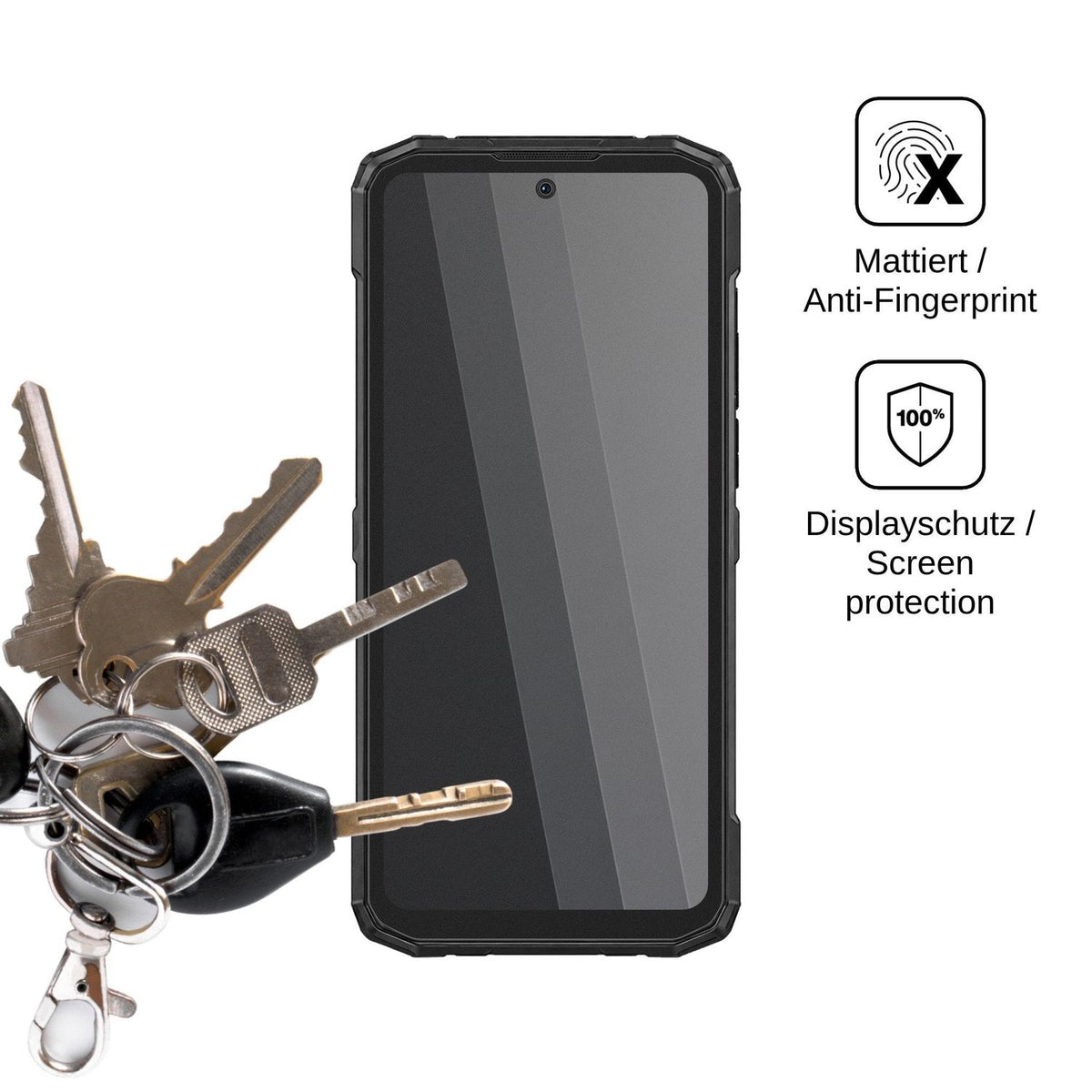Blickschutzfolie für Doogee Blade 20 X matt Schutzfolie Privacy