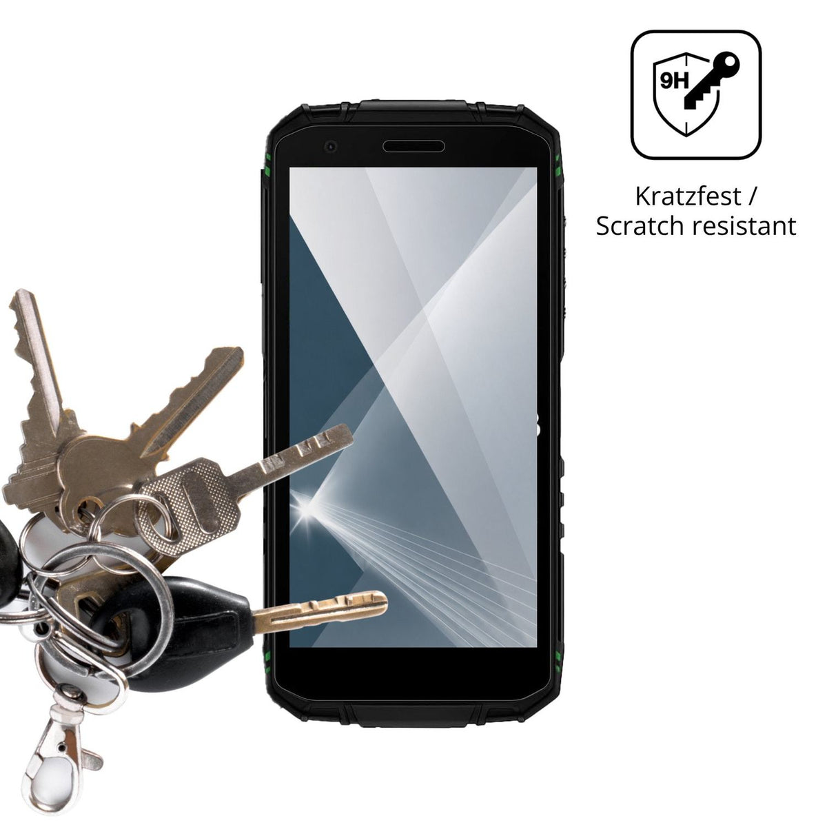 dipos Displayschutz für Doogee Fire 3 Pro, transparente Oberfläche, perfekte Passform auch für die Rundungen