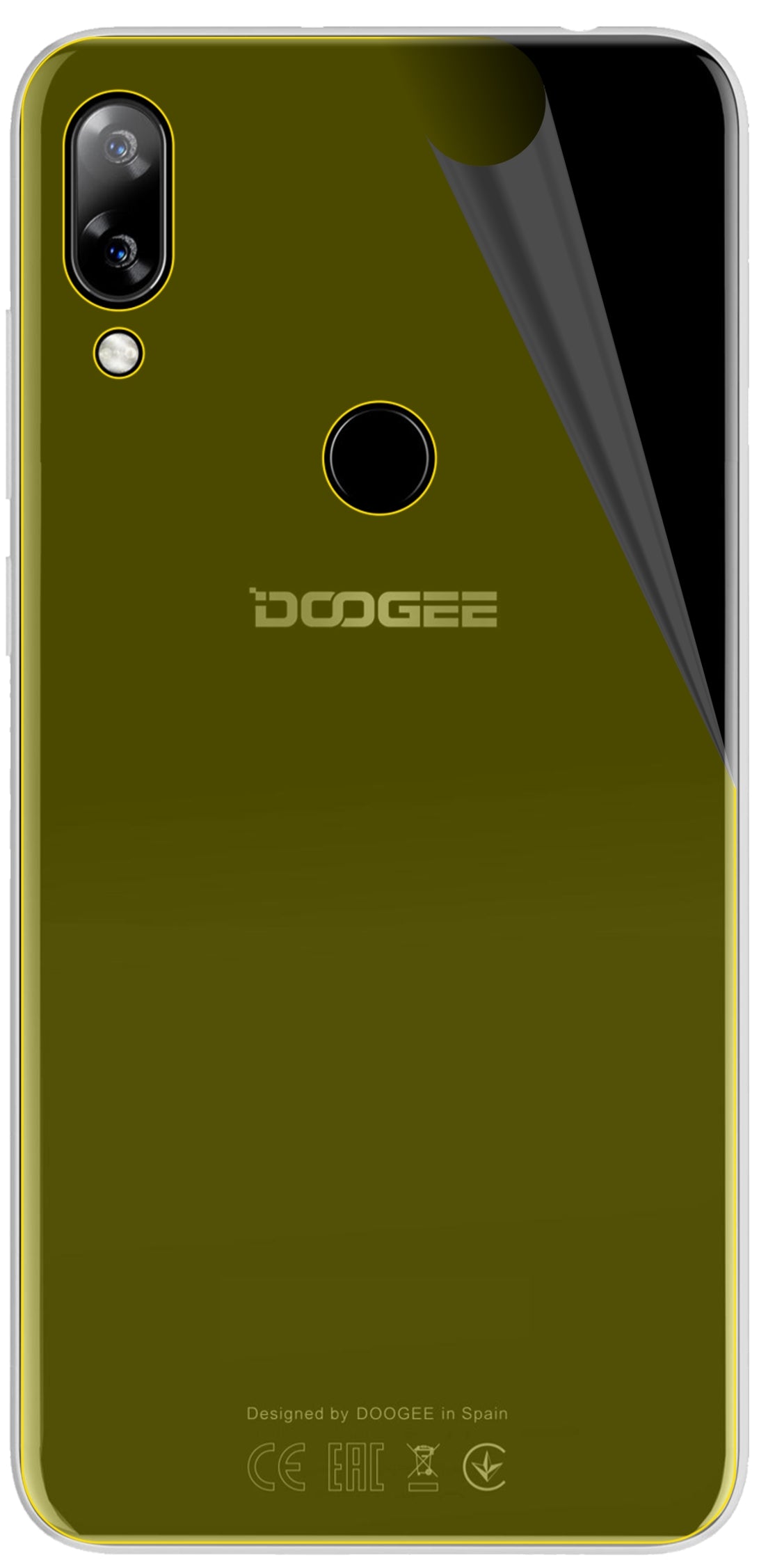 dipos Displayschutz für Doogee N10 Rückseite, transparente Oberfläche, geringe Dicke und perfekte Passform