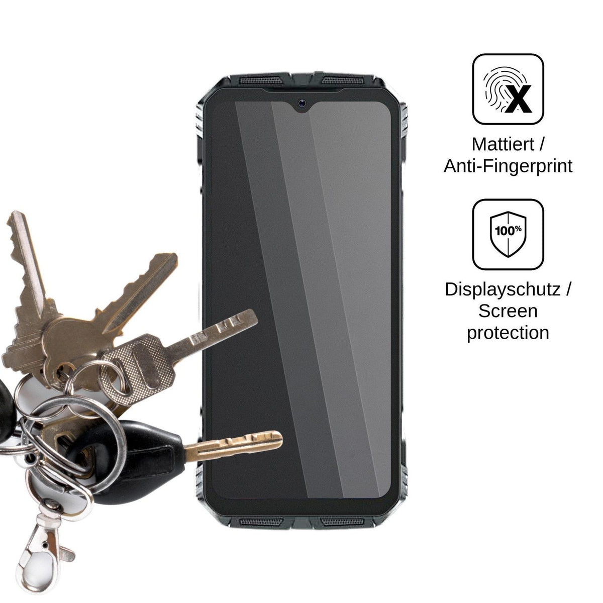 Blickschutzfolie für Doogee S118 Plus matt Schutzfolie Privacy