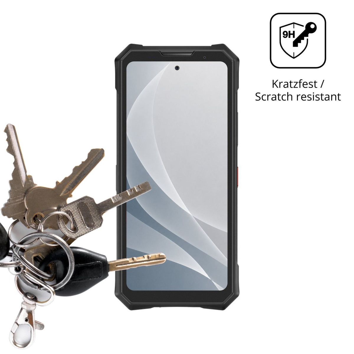 dipos Displayschutz für Doogee V50, mattierte Oberfläche, robuste Festigkeit und perfekte Passform