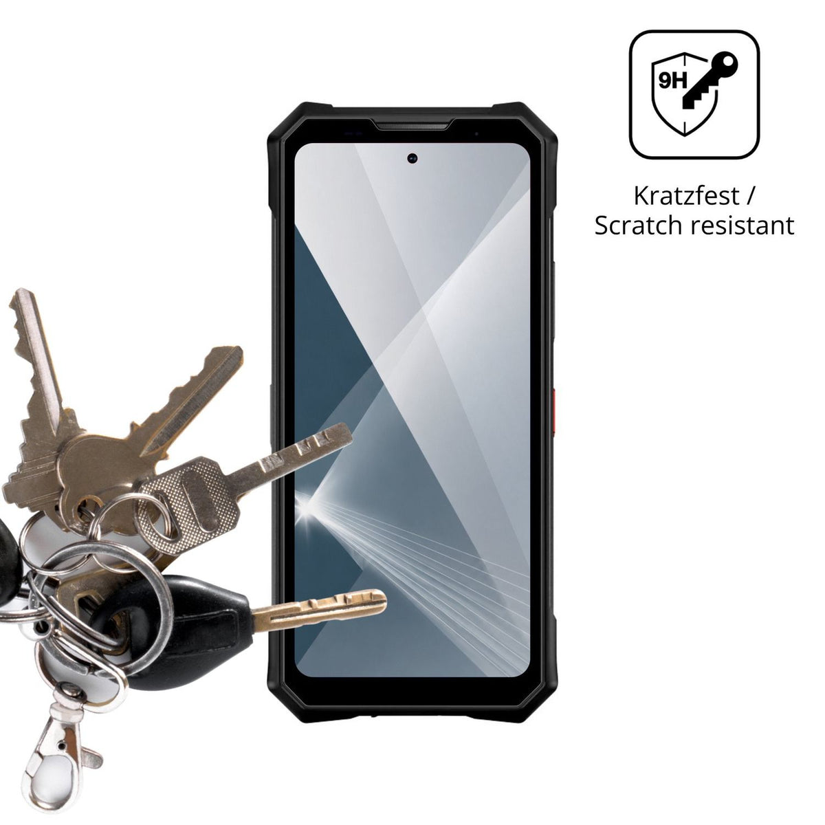 dipos Displayschutz für Doogee V50 Pro, transparente Oberfläche, perfekte Passform auch für die Rundungen
