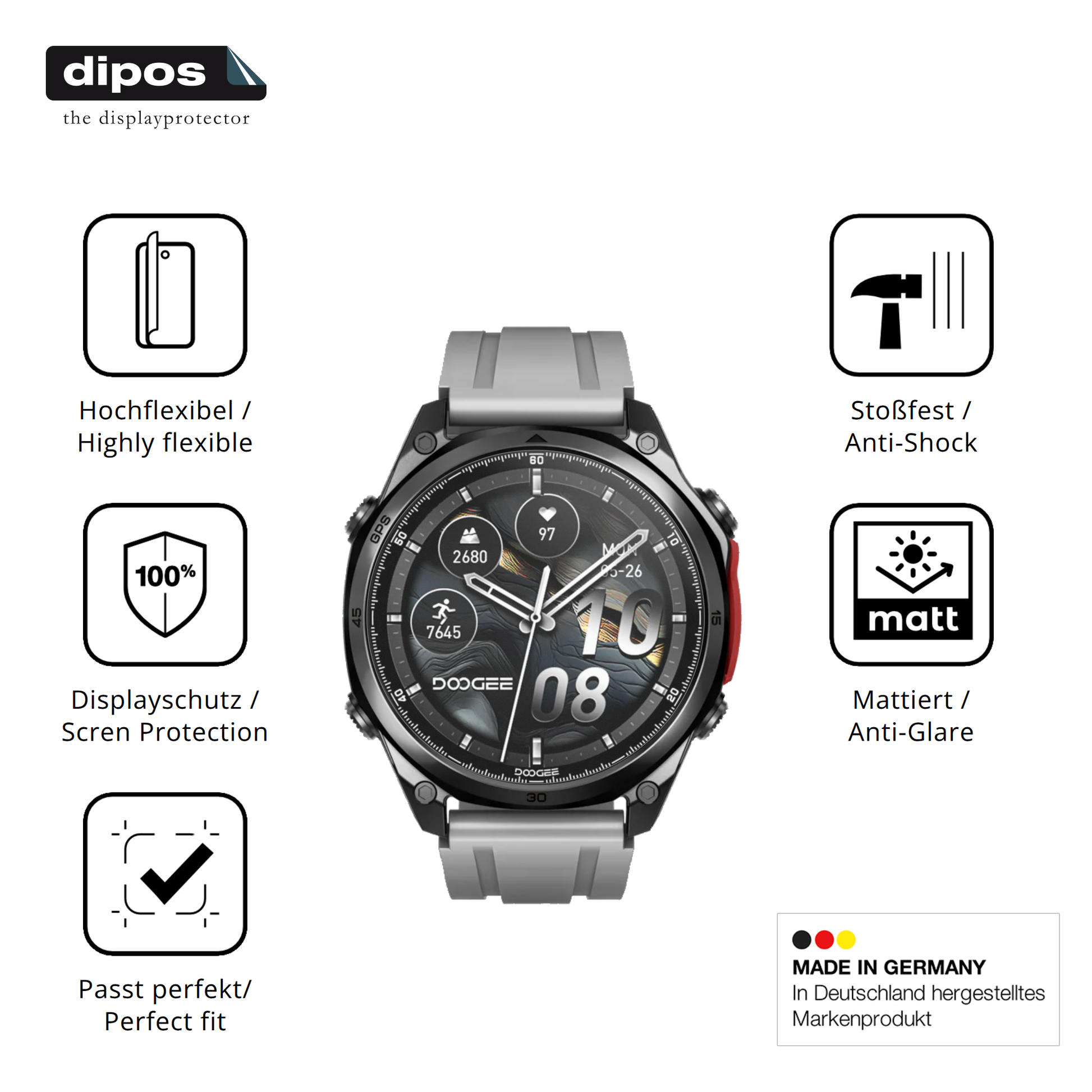 Displayschutz hergestellt in Deutschland, höchste Qualität made in Germany