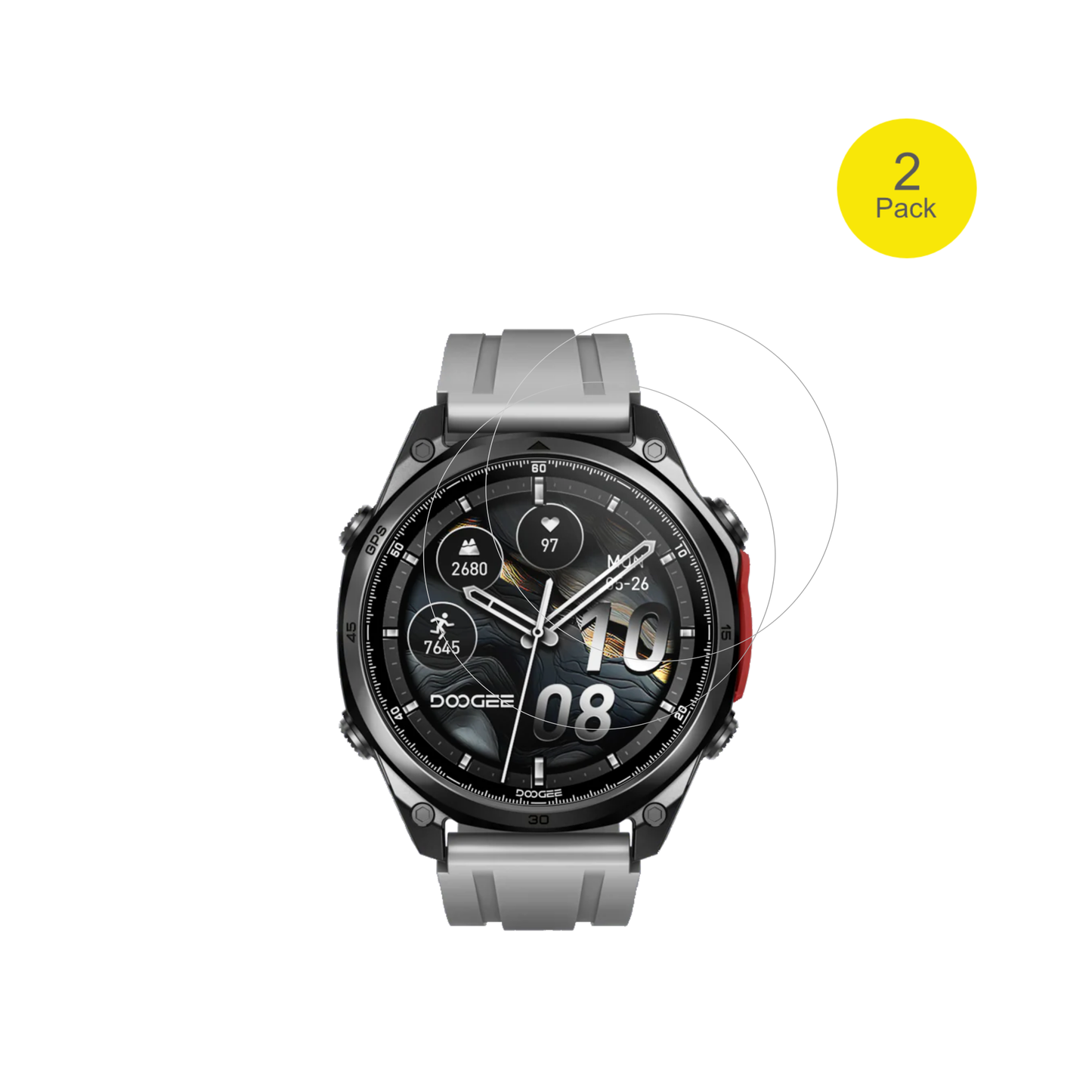 DoogeeAnywise W1 Pro mit aufgebrachter dipos Displayschutzfolie, glasklare Darstellung ohne Einschränkungen