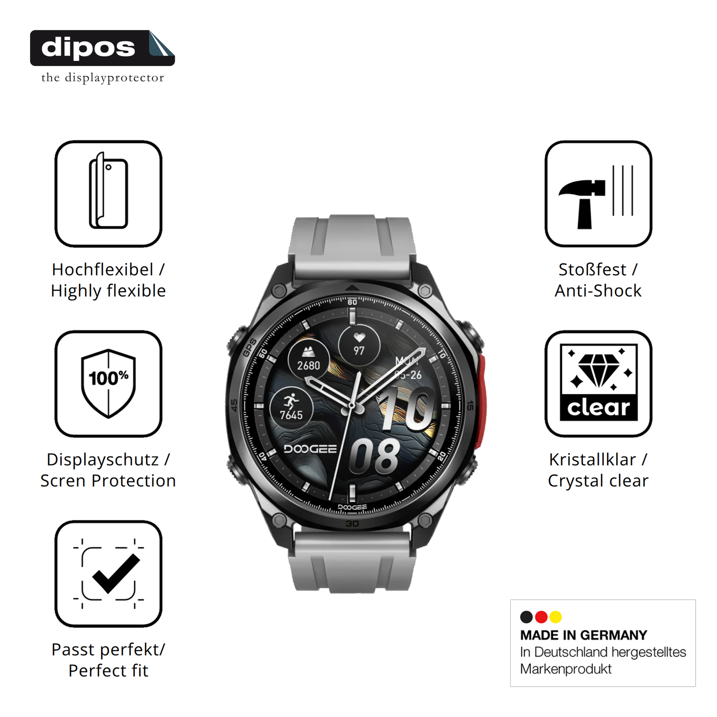 Displayschutz hergestellt in Deutschland, höchste Qualität made in Germany