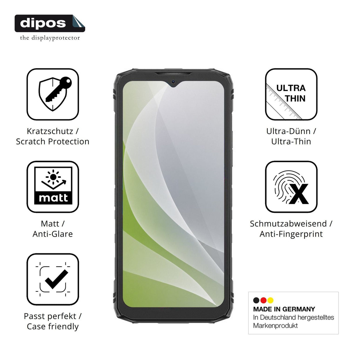 4x Schutzfolie matt für Doogee Blade 10 Pro Energy Display-Schutzfolie