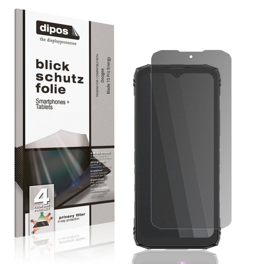 Blickschutzfolie für Doogee Blade 10 Pro Energy matt Schutzfolie Privacy