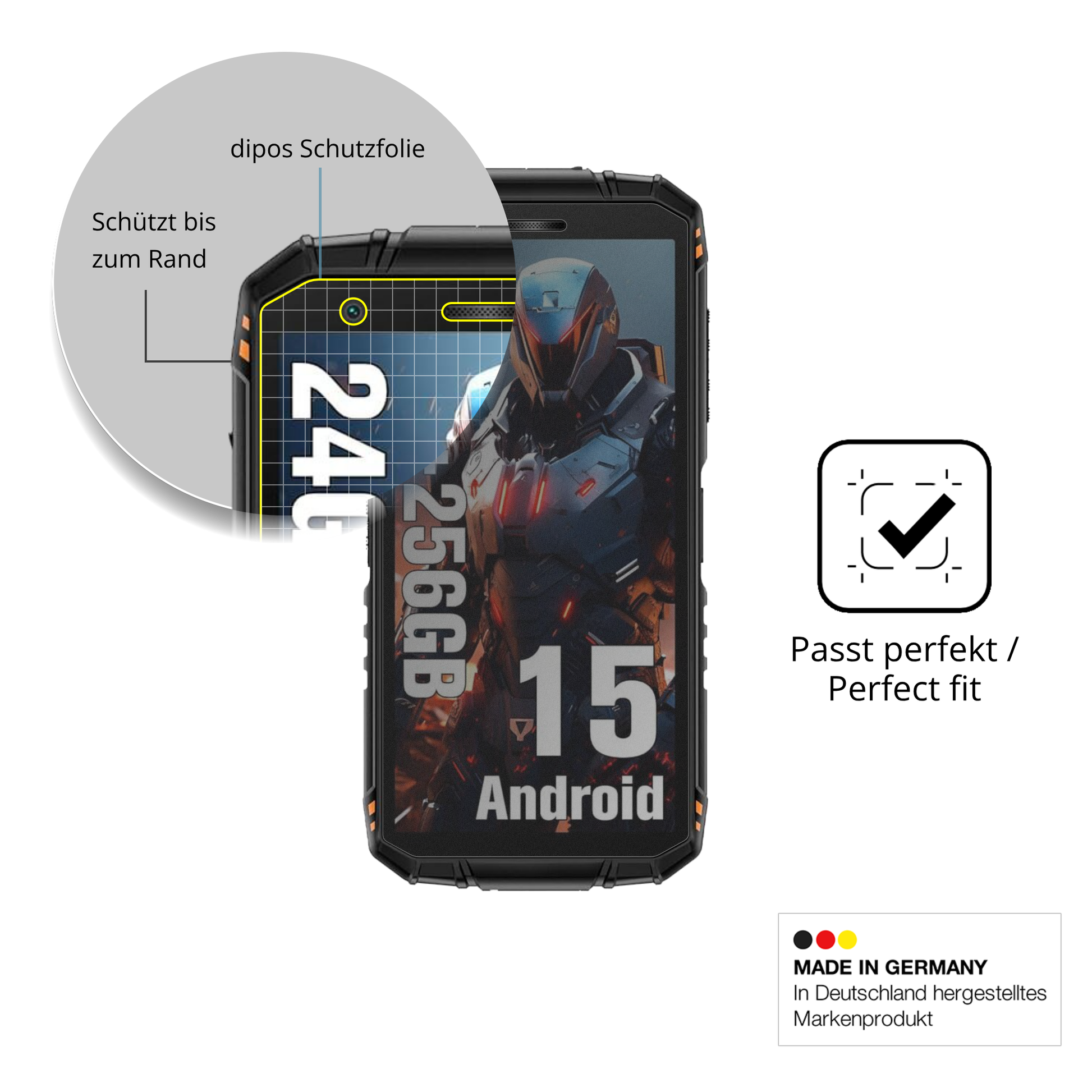 Schutz gegen Kratzer auf dem DOOGEE Fire 3 Ultra Glas durch Schlüssel oder Ähnliches