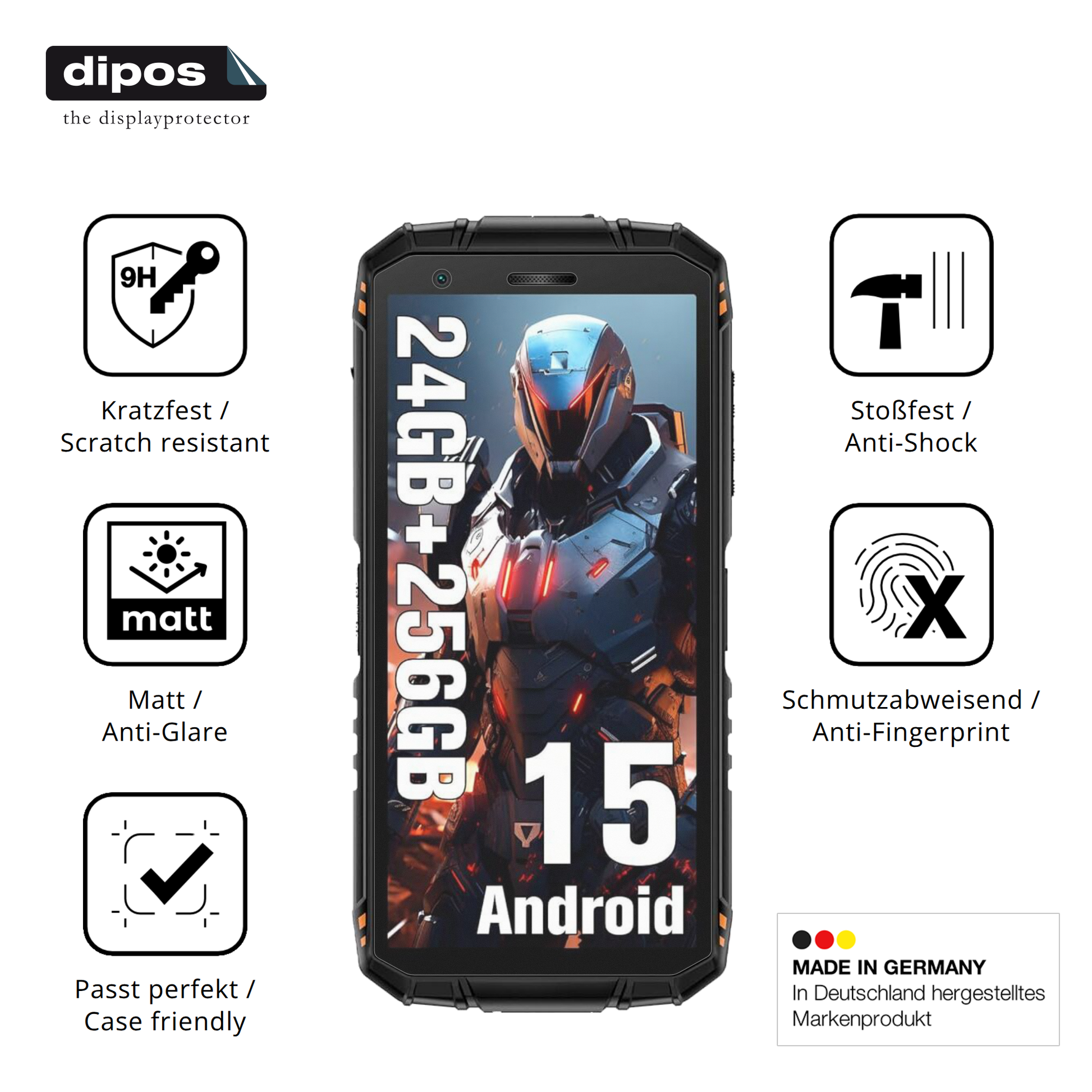 Displayschutz hergestellt in Deutschland, höchste Qualität made in Germany