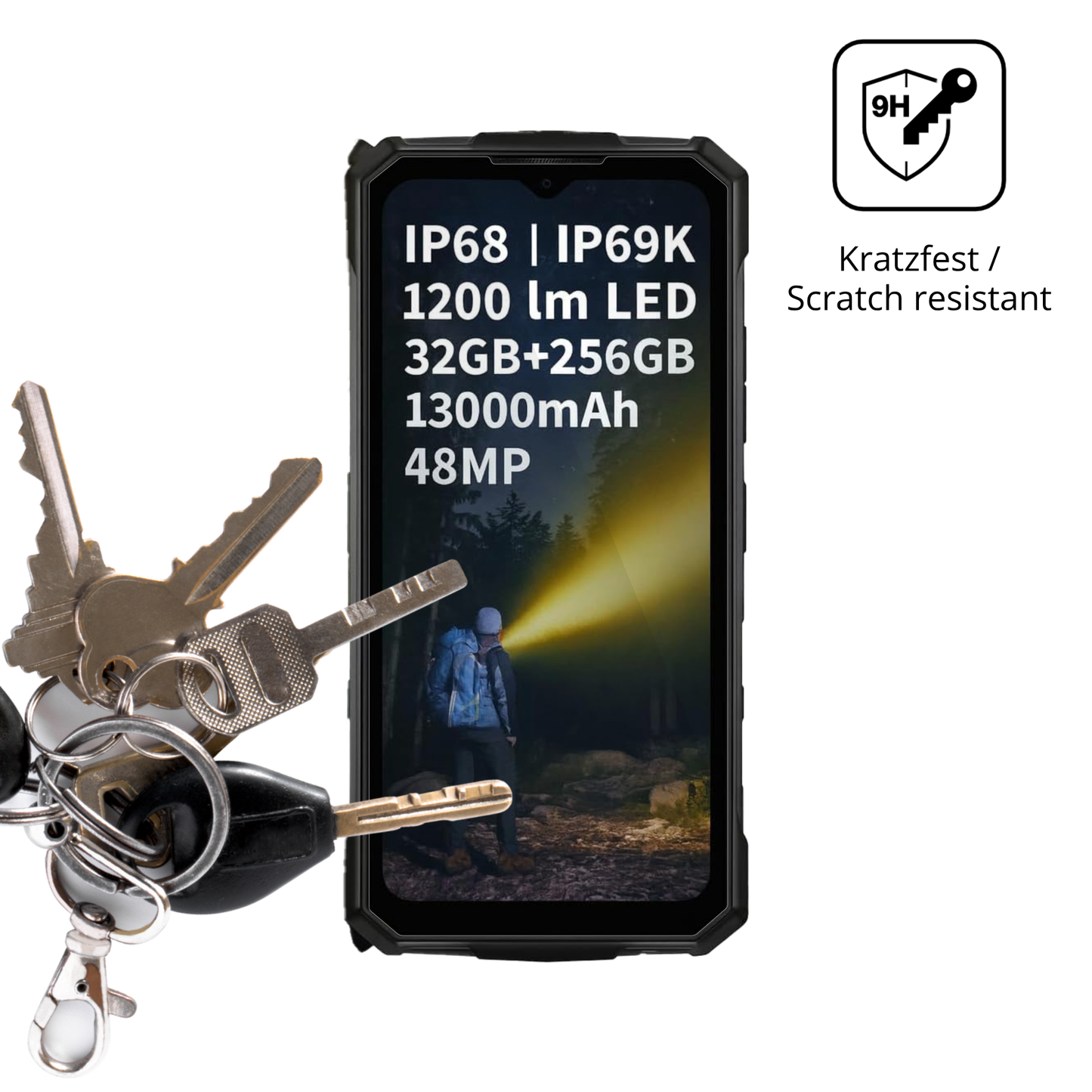 dipos Displayschutz für DOOGEE Fire 5 Ultra, transparente Oberfläche, perfekte Passform auch für die Rundungen
