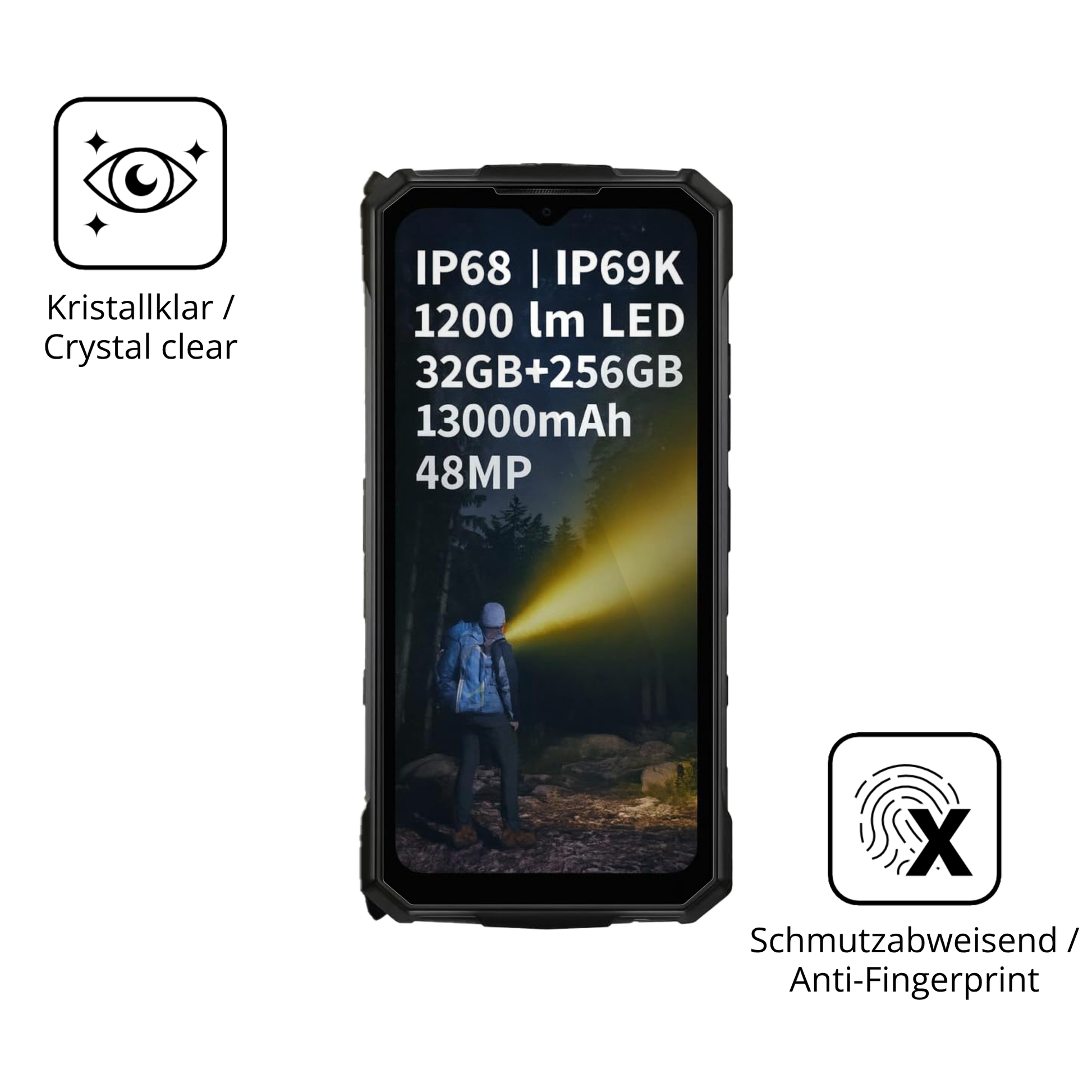 Flexible TPU-Folie passend zugeschnitten für DOOGEE Fire 5 Ultra, vollständige Abdeckung