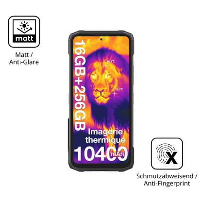 Dünne und entspiegelnde Folie passend zugeschnitten für DOOGEE Fire 6