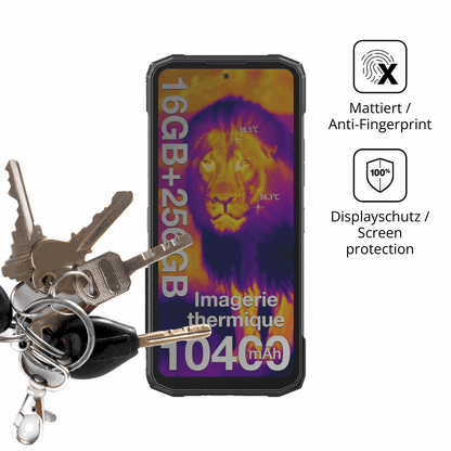 dipos Displayschutz für DOOGEE Fire 6, mattierte Oberfläche, Blickschutzfilter und perfekter Passform