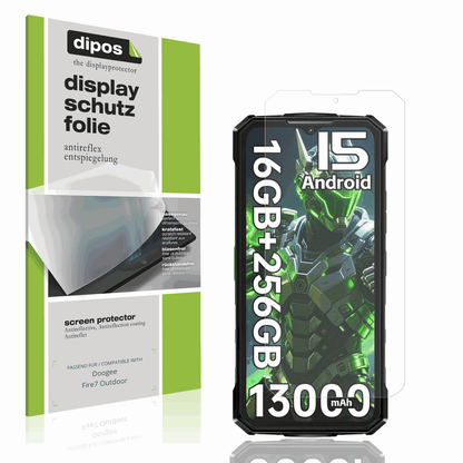 4x Schutzfolie matt für Doogee Fire7 Outdoor Display-Schutzfolie