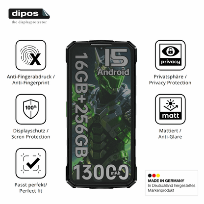 Blickschutzfolie für Doogee Fire7 Outdoor matt Schutzfolie Privacy