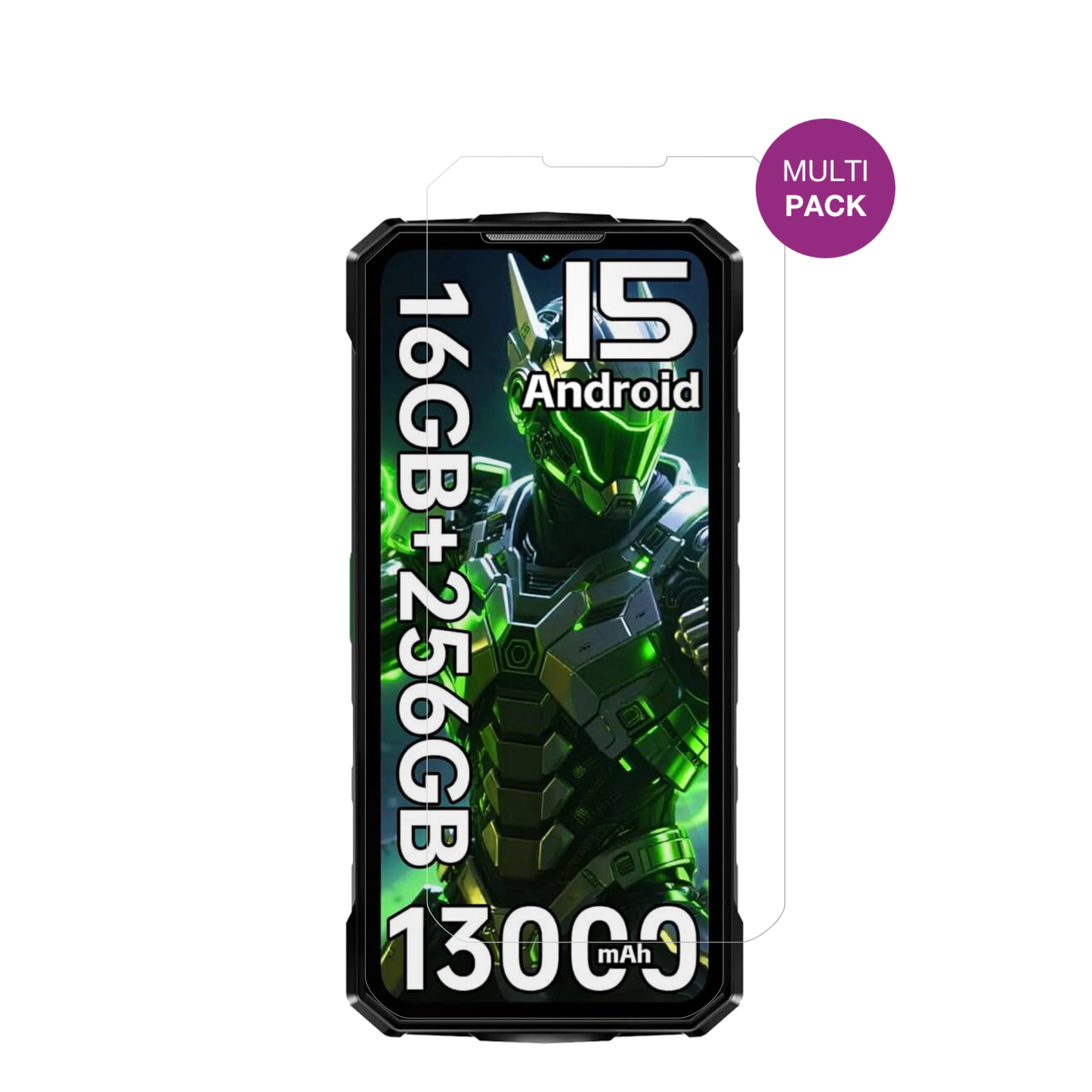 4x Schutzfolie klar für Doogee Fire7 Outdoor Display-Schutzfolie